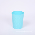 Wicker Shape Surface 6.3l Round Waste Plastic Trash Bin Can Plastic Waste Bin